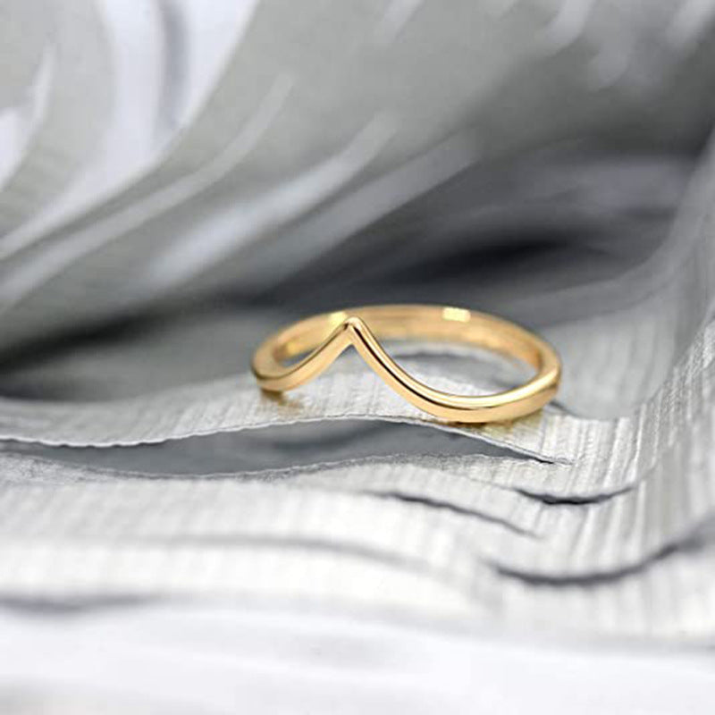 Peach Heart Shaped Titanium Steel Women's Ring