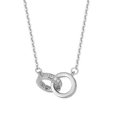 Interlocking Circle Necklace Short Choker Design